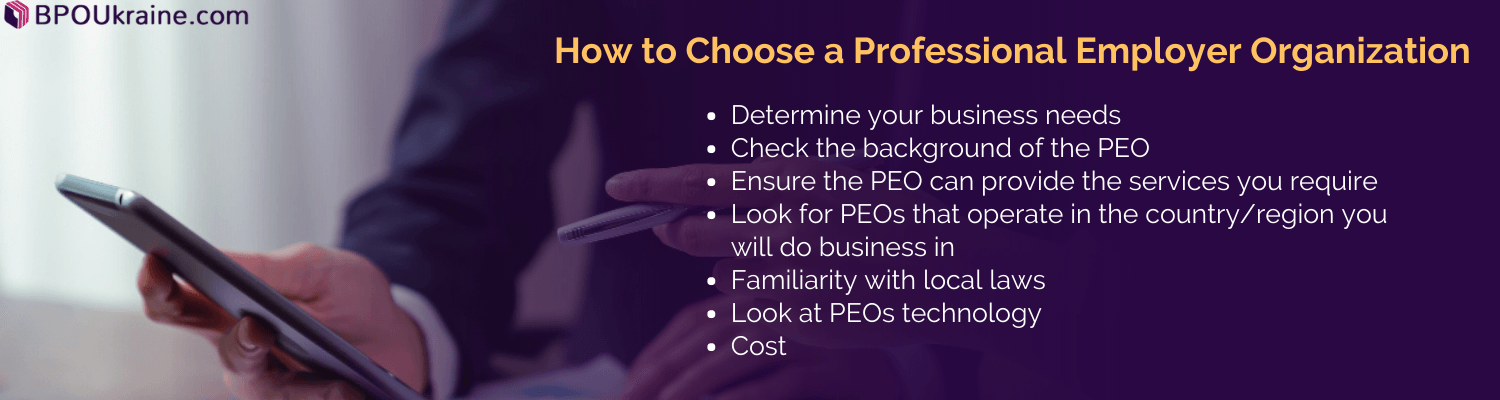 how to choose peo provider